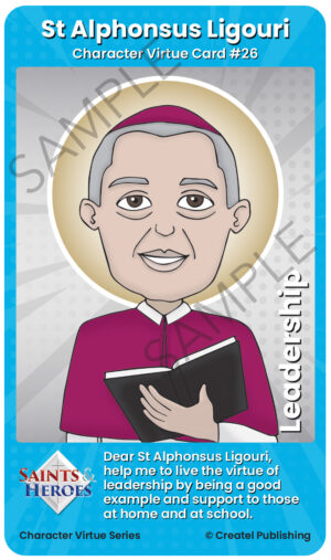 St Alphonsus Ligouri Character Virtue Card