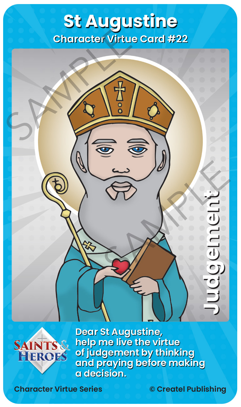 St Augustine Character Virtue Card