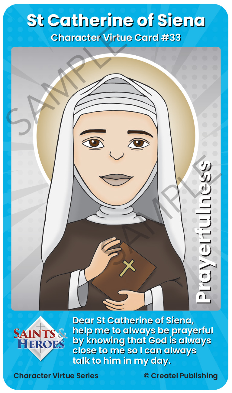 St Catherine of Siena Character Virtue Card