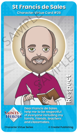 St Francis de Sales Character Virtue Card