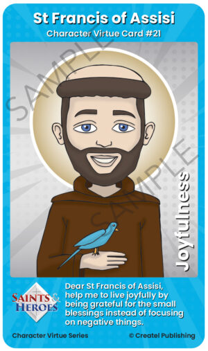 St Francis of Assisi Character Virtue Card