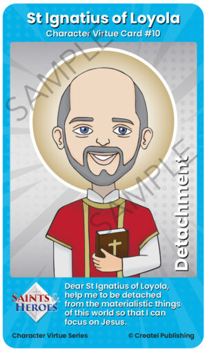 St Ignatius of Loyola Character Virtue Card