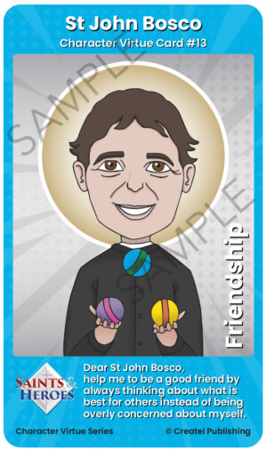 St John Bosco Character Virtue Card