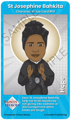 St Josephine Bahkita Character Virtue Card
