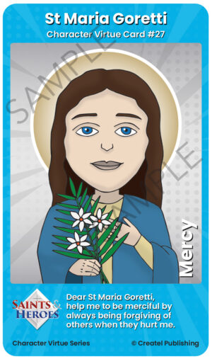 St Maria Goretti Character Virtue Card