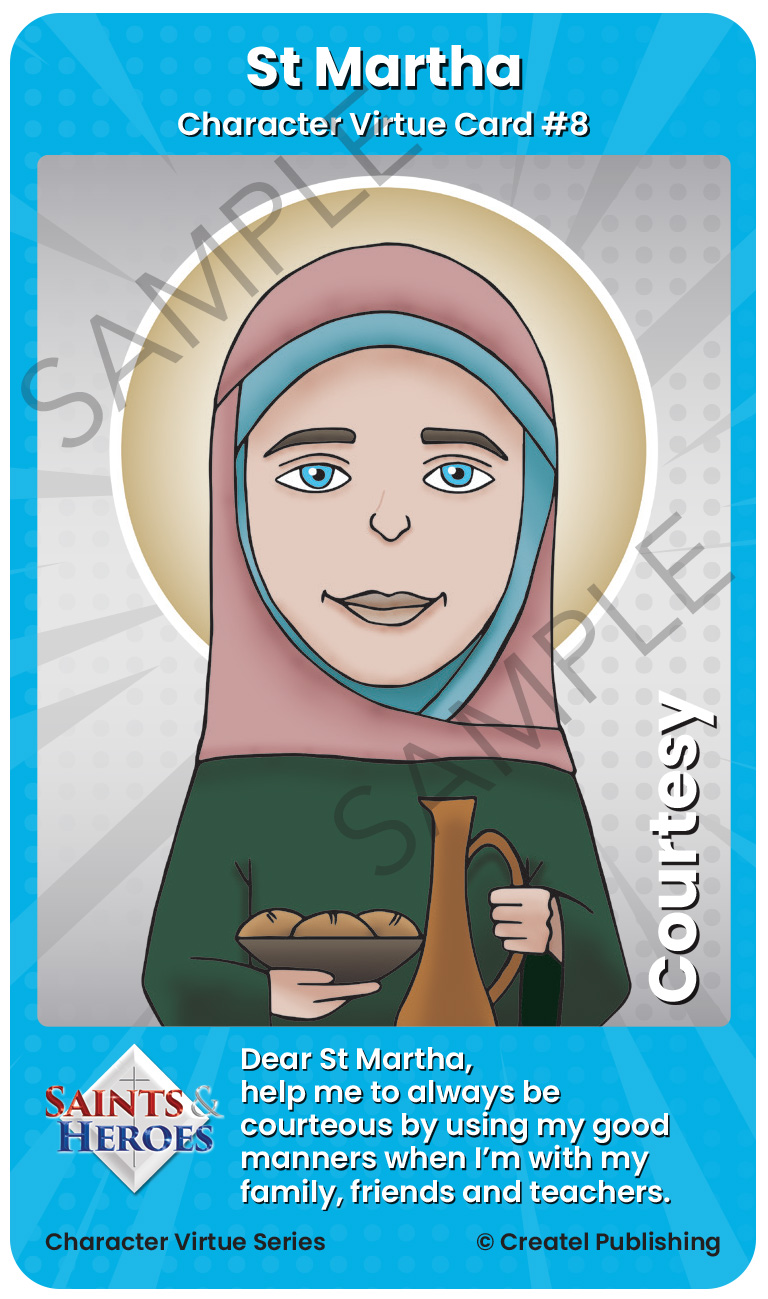 St Martha Character Virtue Card