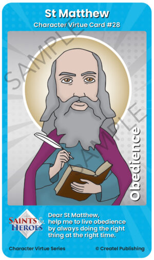 St Matthew Character Virtue Card