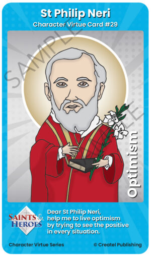 St Philip Neri Character Virtue Card