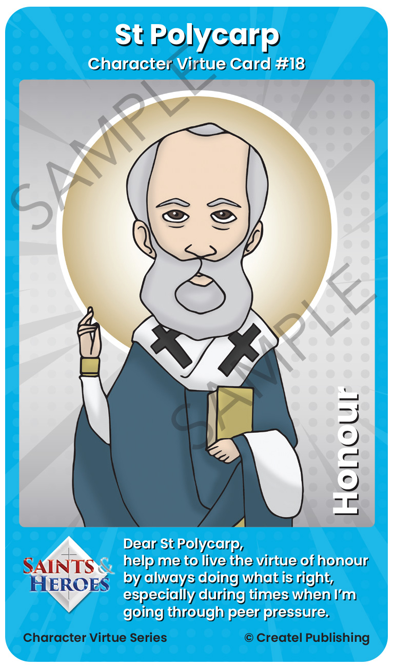 St Polycarp Character Virtue Card