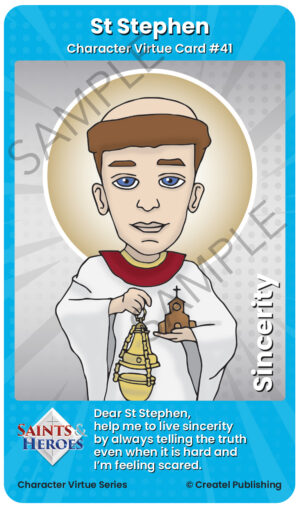 St Stephen Character Virtue Card