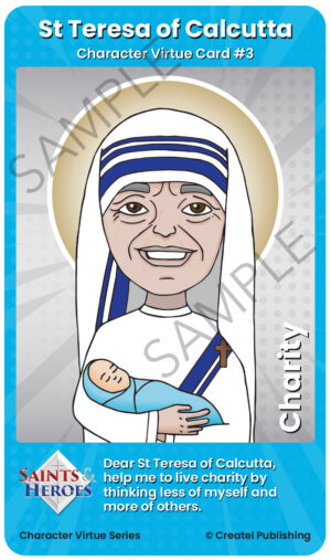 St Teresa of Calcutta Character Virtue Card