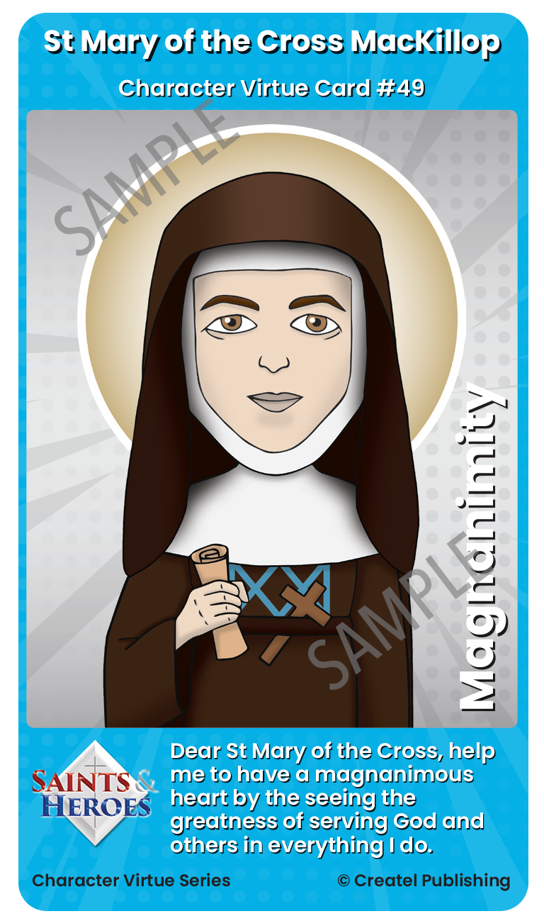 St Mary MacKillop of the Cross Character Virtue Card