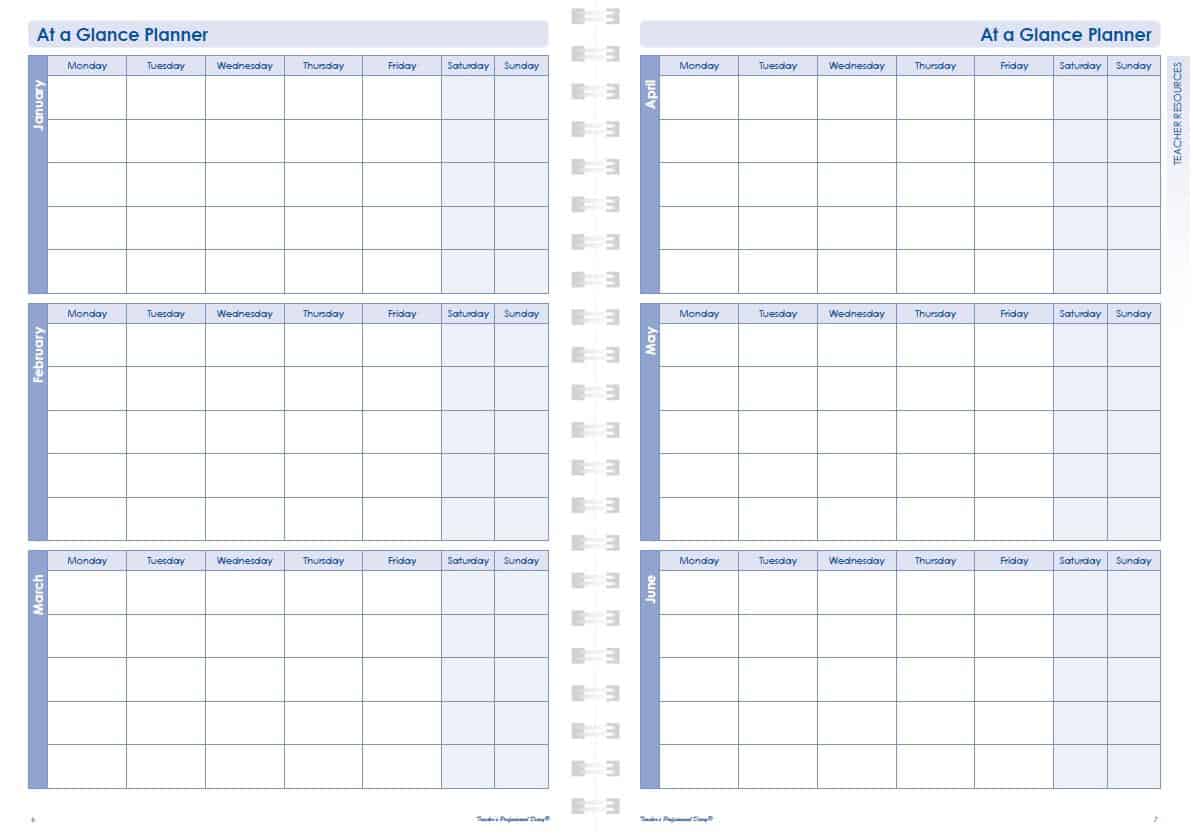 Secondary Weekly Undated Wiro Bound