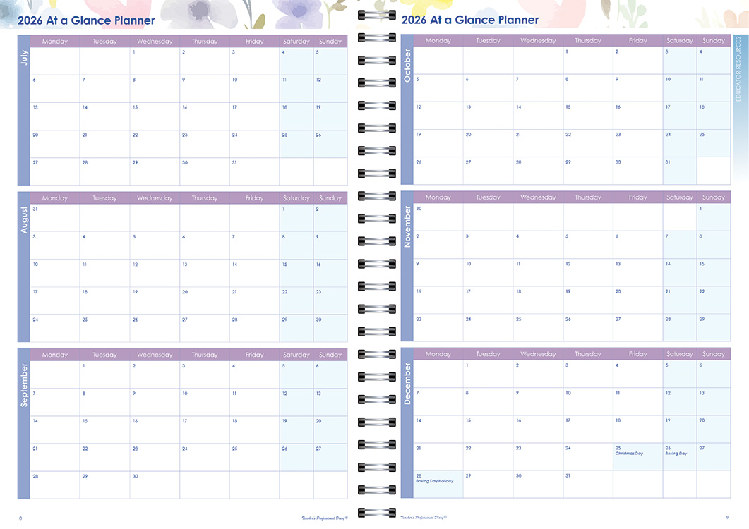 Early Years Weekly Planner