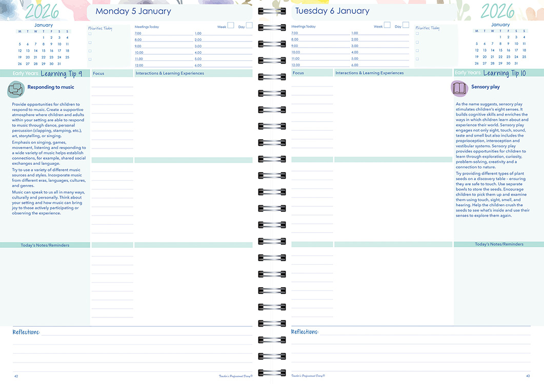Early Years Daily Planner