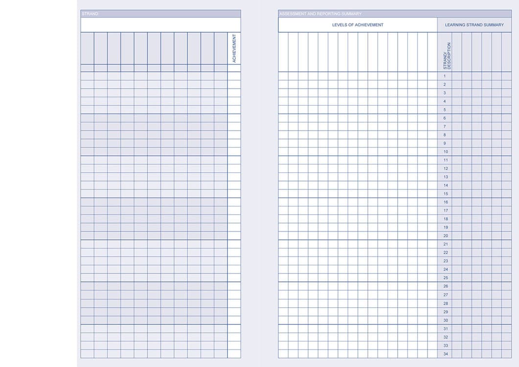 Learning Area Assessment Record (W)