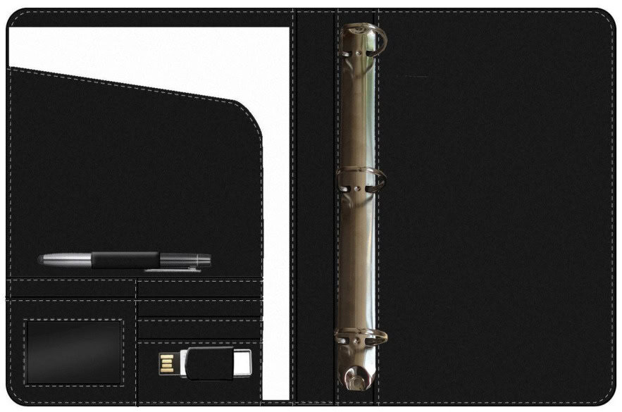 Manhattan 3-Ring Binder Charcoal