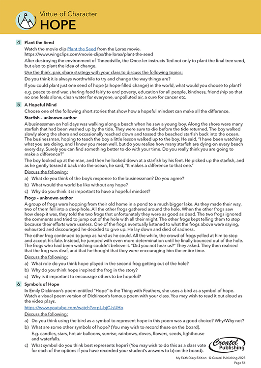 BCR Primary My Faith Teacher Worksheet Masters