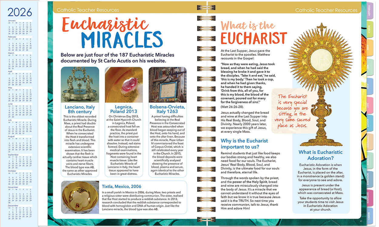 Catholic Secondary Weekly Planner