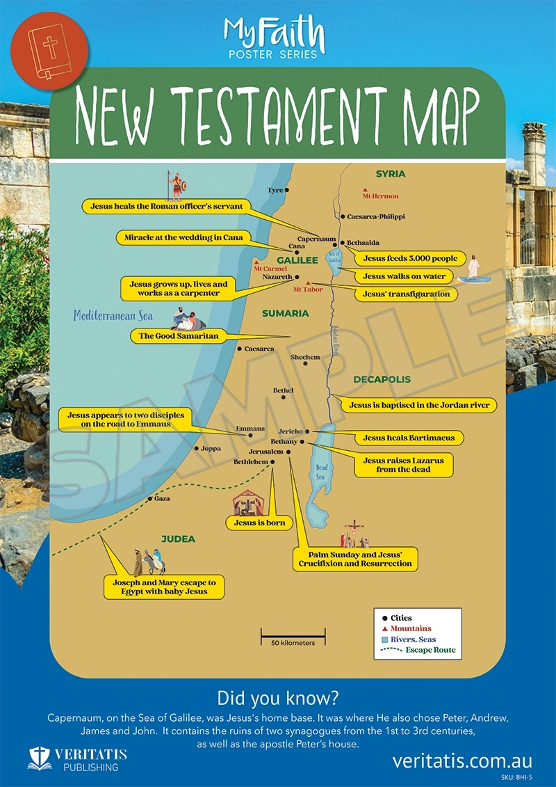 New Testament Map (Bible History Series)