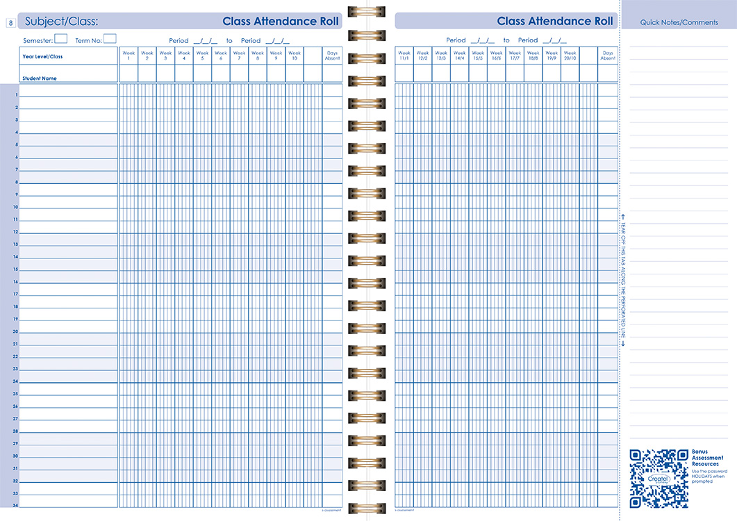 Catholic Secondary Weekly Planner