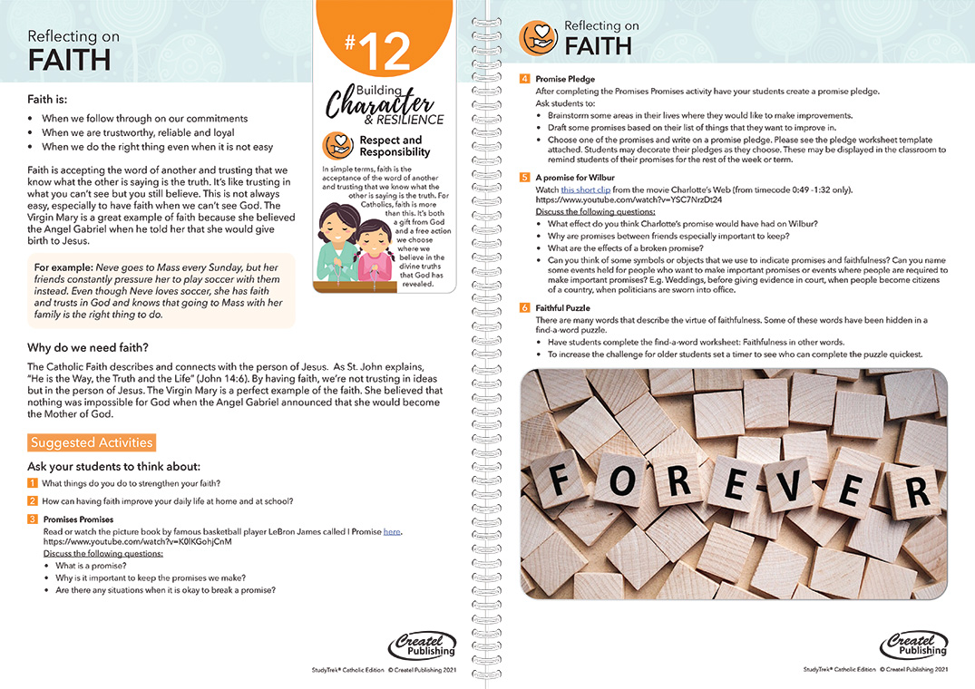 BCR Primary Catholic Teacher Worksheet Masters